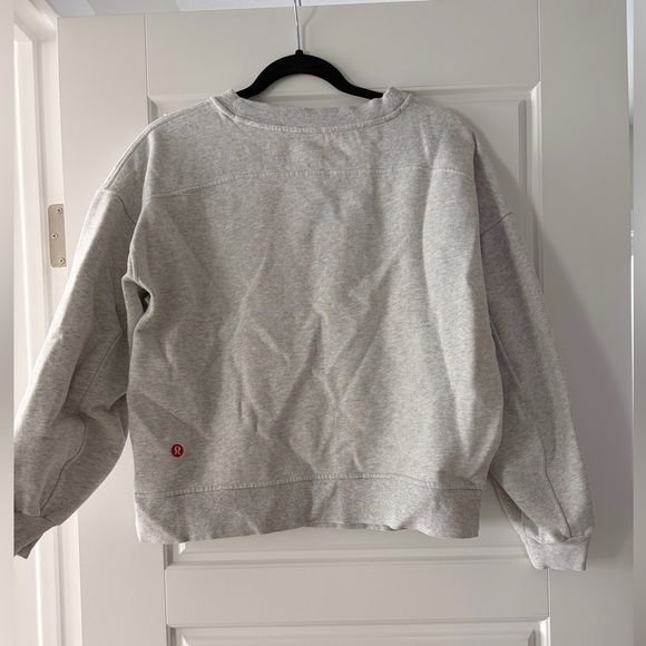 lululemon athletica Perfectly Oversized Crewneck Sweatshirt with Multicolor Logo - Picture 3 of 6